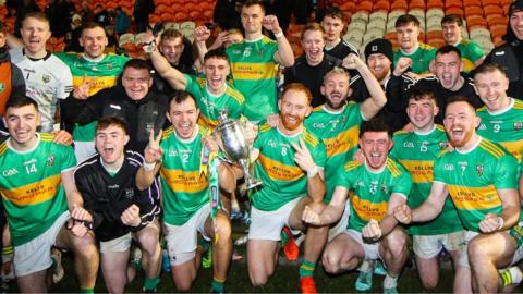 Glen celebrate winning the Ulster Club title