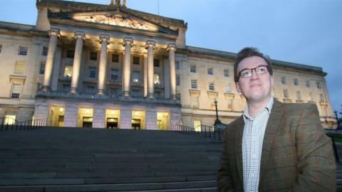 Christopher Stalford outside Stormont