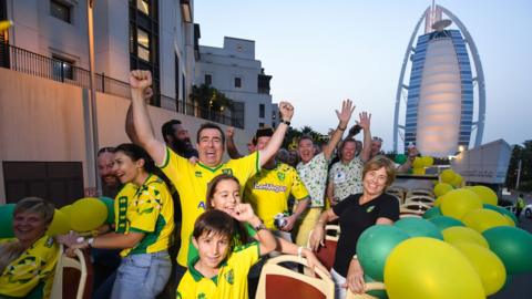 UAE Canaries open top bus parade