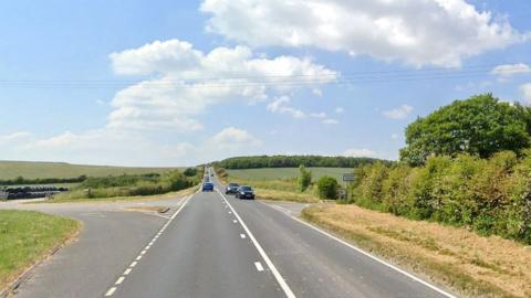 A google map picture of the A35 at Kingston Russell