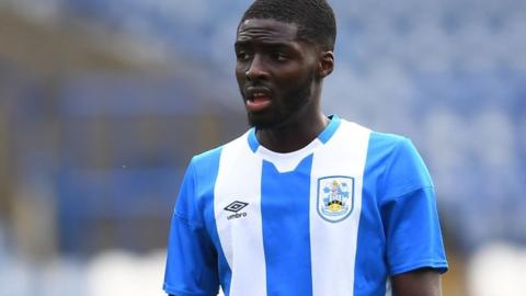 Mustapha Olagunju made his Huddersfield debut on 9 January in their FA Cup third round home defeat by Plymouth Argyle