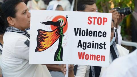 Indian Christians attend a peace protest in Ahmedabad on March 20, 2015, in the wake of the gang-rape on an elderly nun.