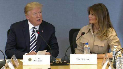 First Lady Melania Trump made her first media appearance in several weeks after undergoing surgery.