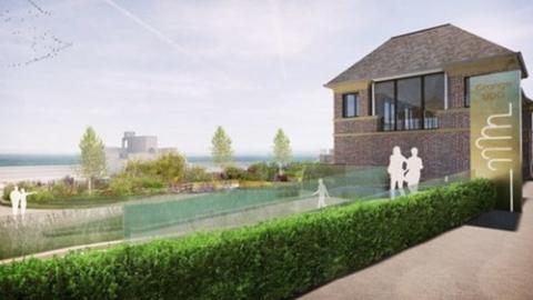 Artist's impression of how the refurbished Grange Lido will look
