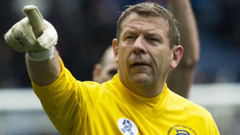 Andy Goram during a legends match in 2013