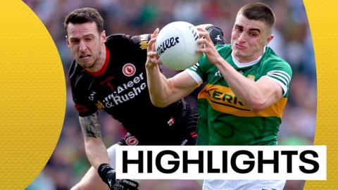 Action from Kerry against Tyrone All-Ireland quarter-final