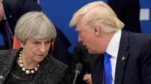 Theresa May and Donald Trump