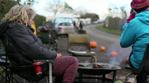 Anti-fracking protesters