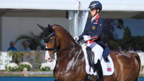 Charlotte Dujardin and Imhotep in action at the European Championships.