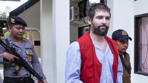 Frenchman Felix Dorfin, who was sentenced to death for drug trafficking, walks before his trial at Mataram court in Lombok island, West Nusa Tenggara province, Indonesia May 20, 2019