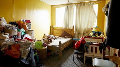 The bedroom of Beatrice, George and their family