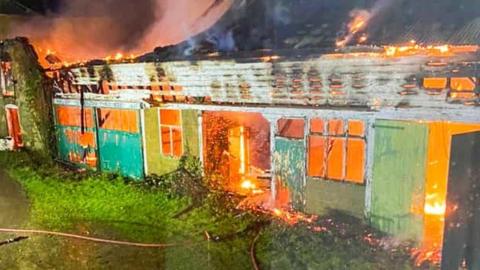 Bowcombe barn fire