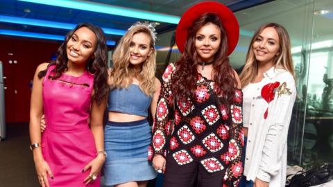 Girl band Little Mix outside the BBC Radio 1's Live Lounge