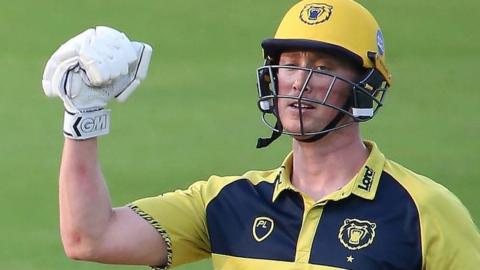 Warwickshire's Adam Hose celebrates