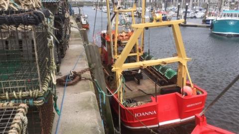 Scallop dredger Joanna in Aberystwyth harbour