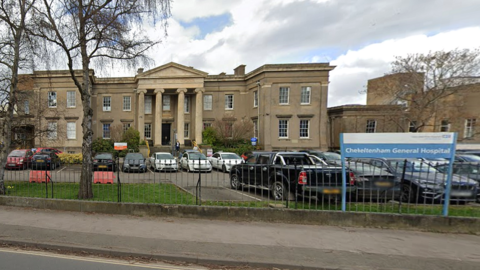 The exterior of Cheltenham General Hospital