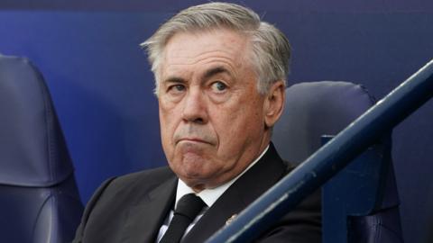 Carlo Ancelotti in the dugout