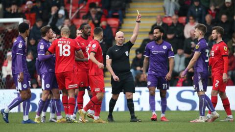 Leyton Orient and Stevenage players