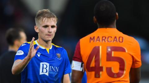 Ali McCann of St Johnstone and Marcao of Galatasaray