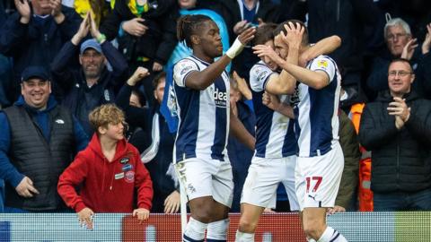 West Brom celebrate Jed Wallace's goal