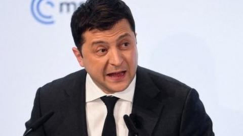 Ukrainian President Volodymyr Zelensky at Munich security conference