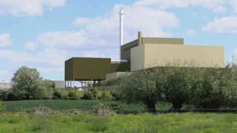 Artist's impression of incinerator at Westbury