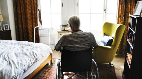 A man in a care home