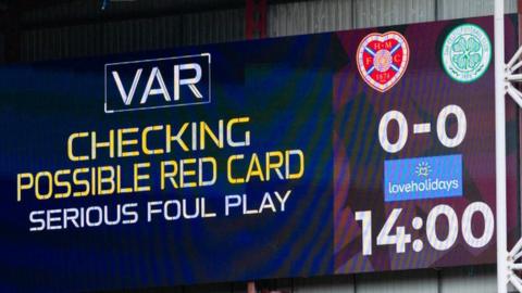 A VAR announcement at Tynecastle