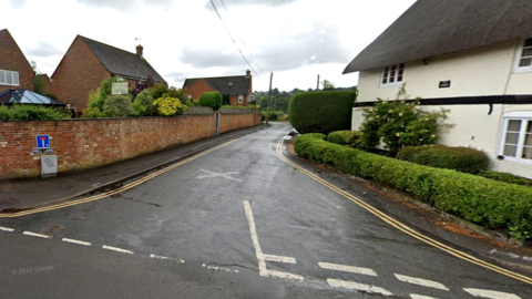 A wide shot of Mill Lane on the outskirts of Salisbury