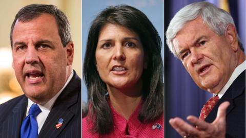 Chris Christie, Nikki Haley, Newt Gingrich