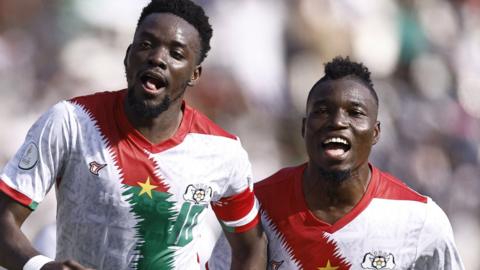 Bertrand Traore celebrates