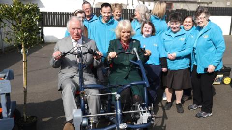 The Prince of Wales and the Duchess of Cornwall on a visit to Northern Ireland