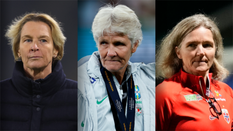 Martina Voss-Tecklenburg, Pia Sundhage and Hege Riise