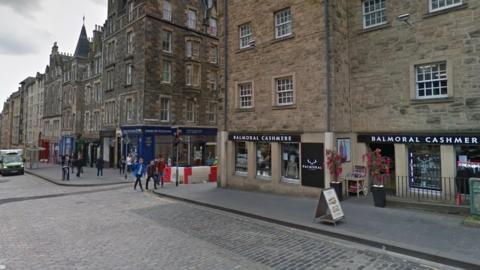 Sandwich board in Edinburgh