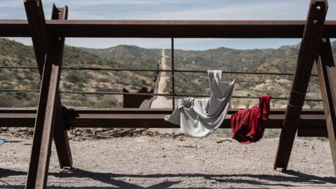Clothes left at the Arizona-Mexico border