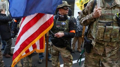 Pro-gun rally in Virginia, 20 January 2020