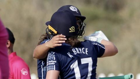 Kathryn Bryce is congratulated on her half century