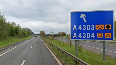 M1 at junction 20 near Lutterworth, Leicestershire