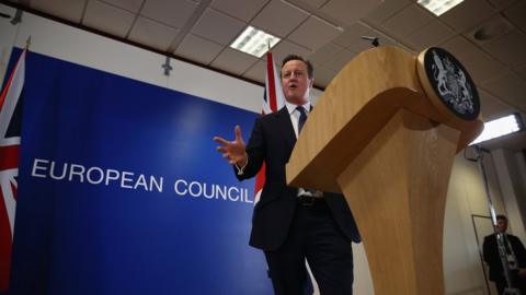 David Cameron in Brussels