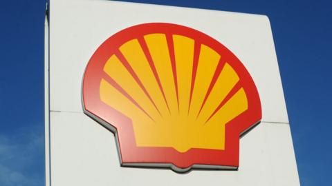 Shell petrol station sign