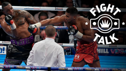 British heavyweight boxers Dillian Whyte and Anthony Joshua