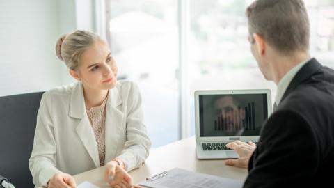 Employees in meeting