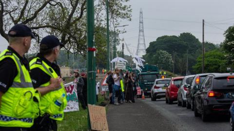 Dipton opencast mine protest