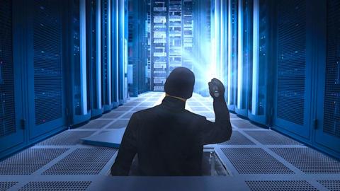 An illustration of a thief in a server room