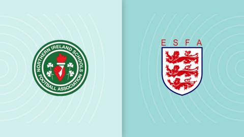 Northern Ireland U18 boys v England U18 boys badge graphic