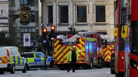 Emergency teams near London Bridge