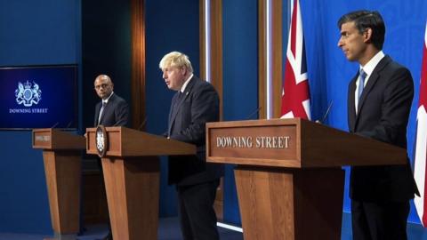 Sajid Javid, Boris Johnson, Rishi Sunak