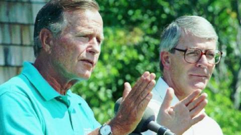 President George H.W.Bush and John Major in 1991