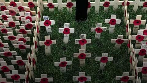 Poppy tributes