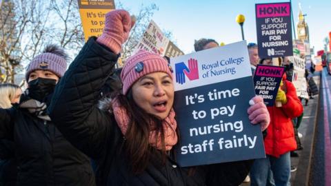 Nurses striking on 15 December